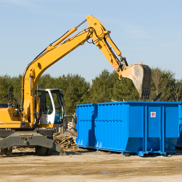 are there any restrictions on where a residential dumpster can be placed in Hitchcock South Dakota